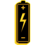 Yellow Lightning Battery Sticker 