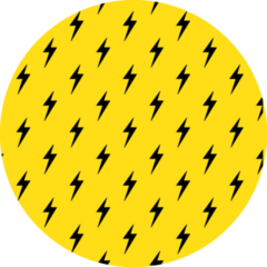 Yellow Lightning Bolts Seamless Sticker