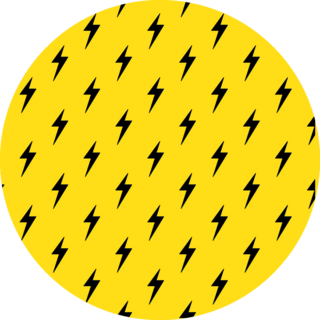 Yellow Lightning Bolts Seamless Sticker