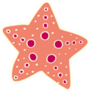 Yellow Line Starfish Sticker