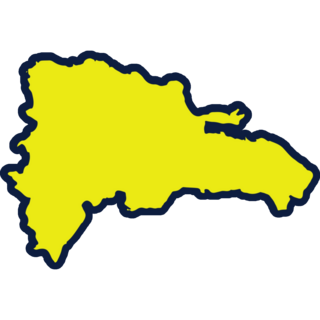 Yellow Map On Dark Blue Sticker