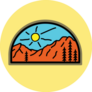 Yellow Mountain Wyoming Sticker