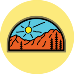 Yellow Mountain Wyoming Sticker