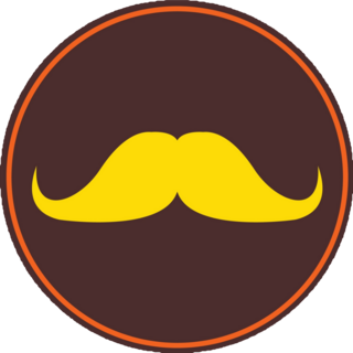 Yellow Mustache Sticker