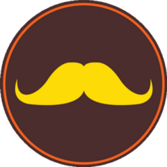 Yellow Mustache Sticker