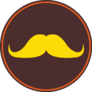 Yellow Mustache Sticker