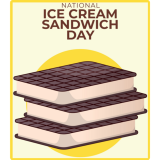 Yellow National Ice Cream Sandwich Sticker