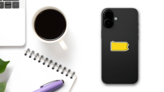 Yellow Outline Map Of Pennsylvania Stylized Concept Sticker on a Phone (New) example
