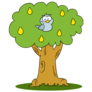 Yellow Partridge In A Pear Tree Sticker