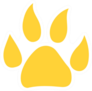 Yellow Paw Print Sticker