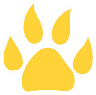 Yellow Paw Print Sticker