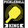 Yellow Pickleball King Sticker