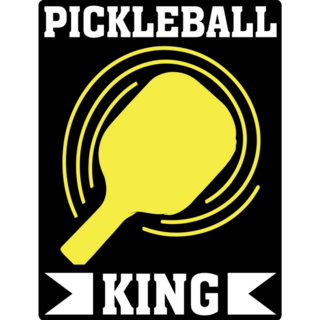Yellow Pickleball King Sticker