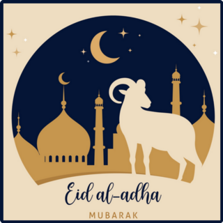 Yellow Ram Moon Sticker