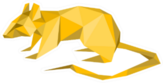Yellow Rat Low Poly Art Sticker