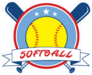 Yellow Red and Blue Softball Sticker