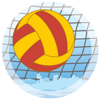 Yellow & Red Water Polo Sticker