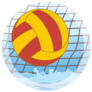 Yellow & Red Water Polo Sticker