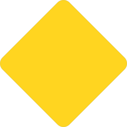 Yellow Road Sign Sticker