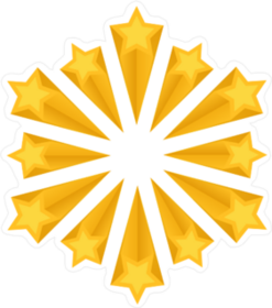 Yellow Shooting Stars Sticker