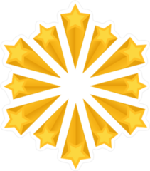 Yellow Shooting Stars Sticker