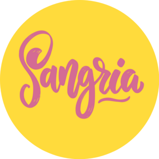 Yellow Spain Sangria Postcard Sticker