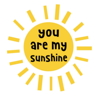 Yellow Sunshine You are My Sunshine Sticker