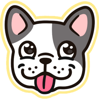 Yellow Tongue French Bulldog Sticker