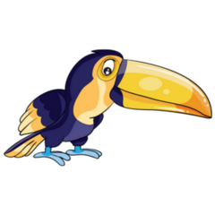 Yellow Toucan With Big Beak Sticker