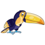 Yellow Toucan With Big Beak Sticker