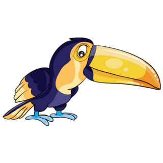 Yellow Toucan With Big Beak Sticker