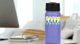 Yellow Tulips Set Sticker on a Water Bottle (New) example