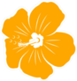 Yellow Vector Hibiscus Flower Sticker