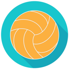 Yellow Water Polo Ball Sticker