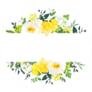 Yellow Wedding Horizontal Botanical Daffodil Sticker