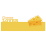 Yellow Wording ”Cheese Lover ”  Sticker