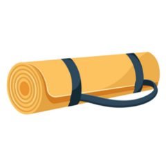Yellow Yoga Mat Sticker