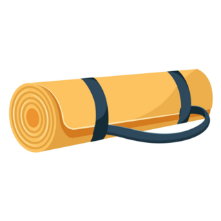 Yellow Yoga Mat Sticker