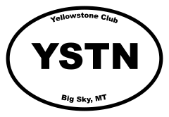 Yellowstone Club Oval Sticker