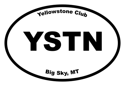 Yellowstone Club Oval Sticker