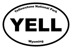 Yellowstone National Park Oval Sticker