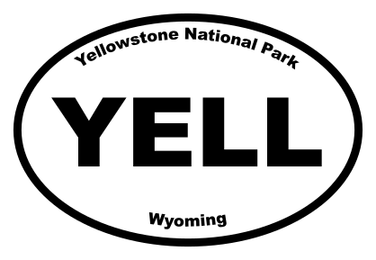 Yellowstone National Park Oval Sticker