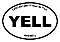 Yellowstone National Park Oval Sticker