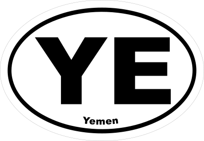 Yemen Ye Oval Sticker