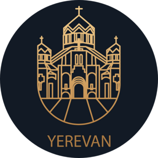 Yerevan Armenia Golden Sticker