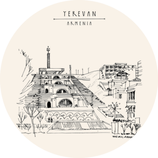 Yerevan, Armenia Postcard Sticker