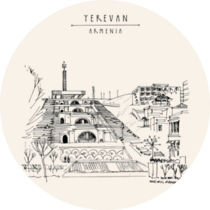 Yerevan, Armenia Postcard Sticker