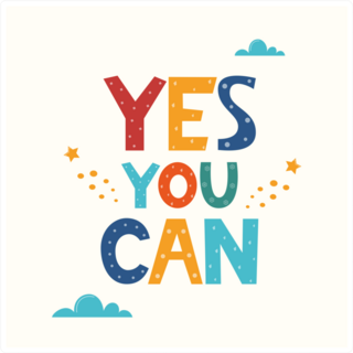 Yes You Can Colorful Sticker