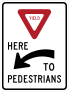 Yield Here To Pedestrians Sticker