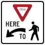 Yield Here To Walkers Sticker